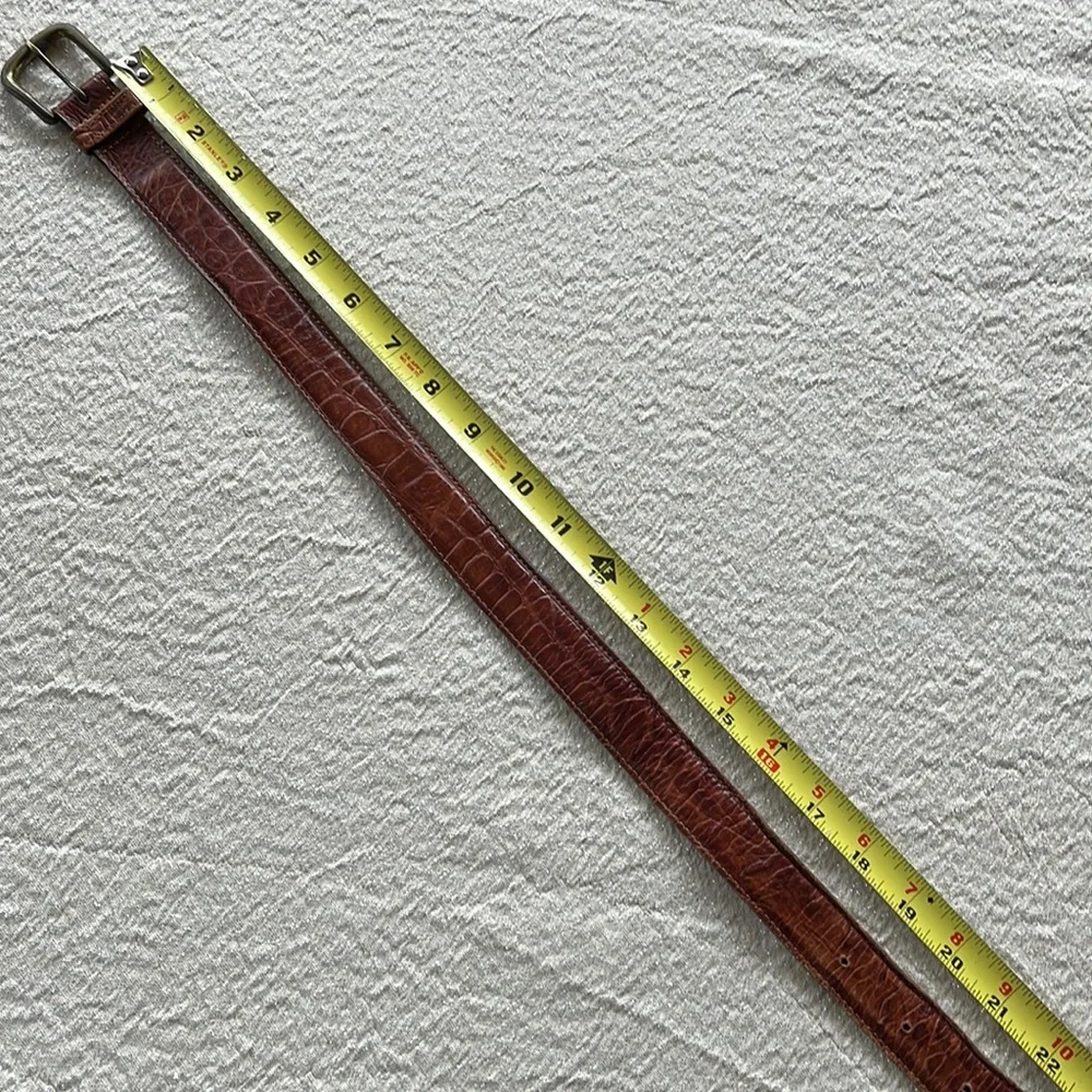 GAP | Kids Croc Embossed Brown Leather Belt XL